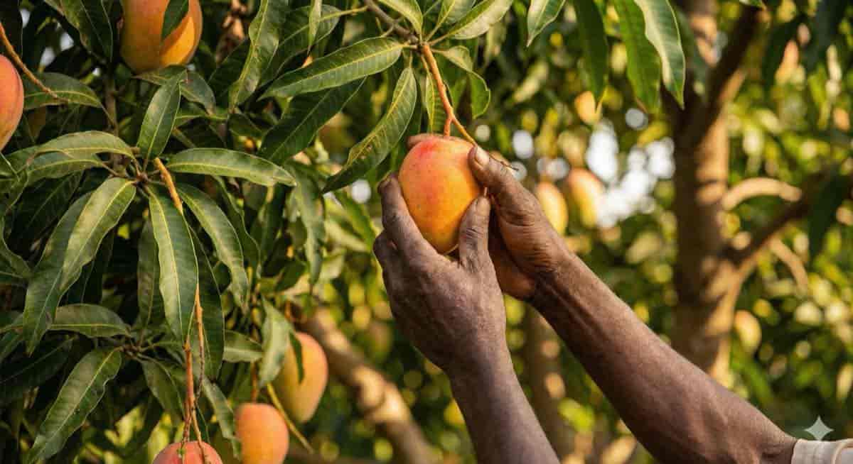 Mango picking at EcoScapes Farm